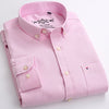 Men's Plaid Checked Oxford Button-down Shirt Chest Pocket