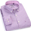Men's Plaid Checked Oxford Button-down Shirt Chest Pocket