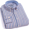 Men's Plaid Checked Oxford Button-down Shirt Chest Pocket