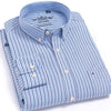 Men's Plaid Checked Oxford Button-down Shirt Chest Pocket