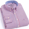 Men's Plaid Checked Oxford Button-down Shirt Chest Pocket
